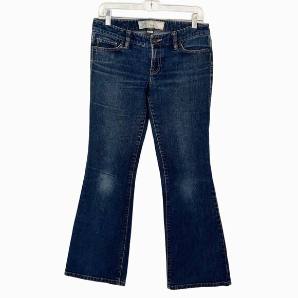 Y2K ANN TAYLOR LOFT LOW RISE FLARE BLUE DENIM JEANS - 4 - Picture 3 of 7